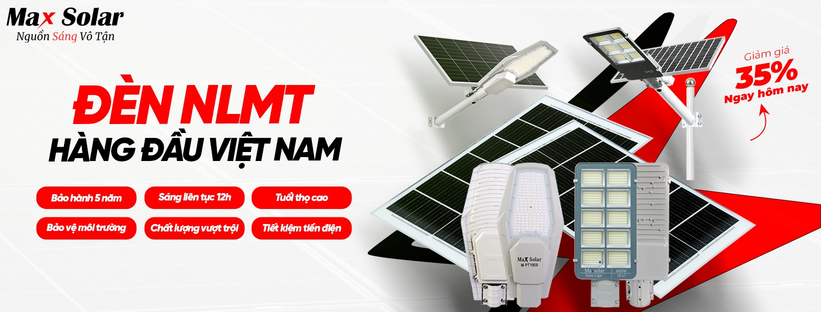 Đèn năng lượng mặt trời banner